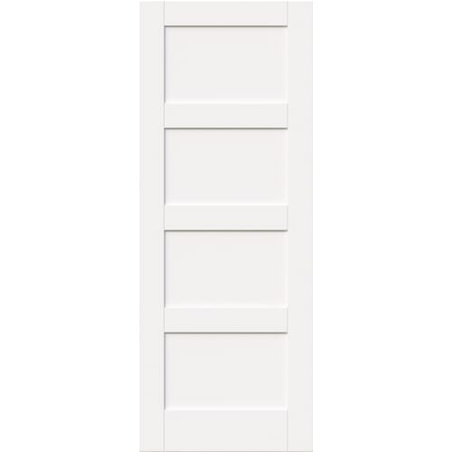 10169.jpg White Primed Shaker 4 Panel Internal Door - Image 1