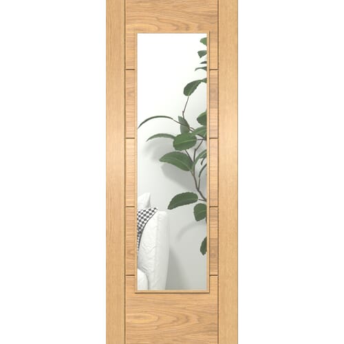 10213.jpg Oak Ladder 1 Lite Clear Glazed Internal Door - Image 1