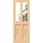 Victorian Oak Shaker 2 Lite Clear Glazed Internal Door