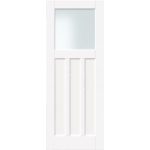 White Primed 3 Panel Frosted Glazed Internal Door