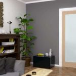 Oak Shaker 1 Lite Frosted Glazed Internal Door - Image 2
