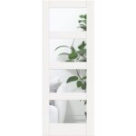 White Primed Shaker 4 Lite Clear Glazed Internal Door