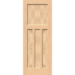 3 Panel Oak Fire Door