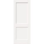 White Primed Shaker 2 Panel Fire Door