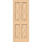 Traditional Oak 4 Panel Prefinished Fire Door