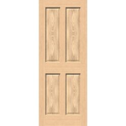 Traditional Oak 4 Panel Prefinished Fire Door