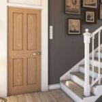 Traditional Oak 4 Panel Prefinished Fire Door - Image 2