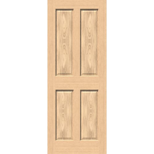 15849.jpg Traditional Oak 4 Panel Prefinished Fire Door - Image 1