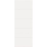 White Primed Horizontal 5 Panel Internal Door