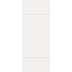 White Primed Horizontal 5 Panel Internal Door
