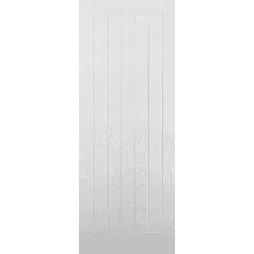 17488.png 5 Vertical Panel White Textured Moulded Internal Door - Image 1