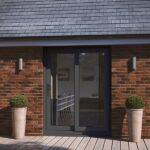 1800mm Anthracite Grey / White UPVC Sliding Patio Door